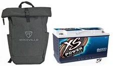 XS Power D4900 4000 Amp 12V Power Cell Car Audio Sealed AGM Battery + Backpack