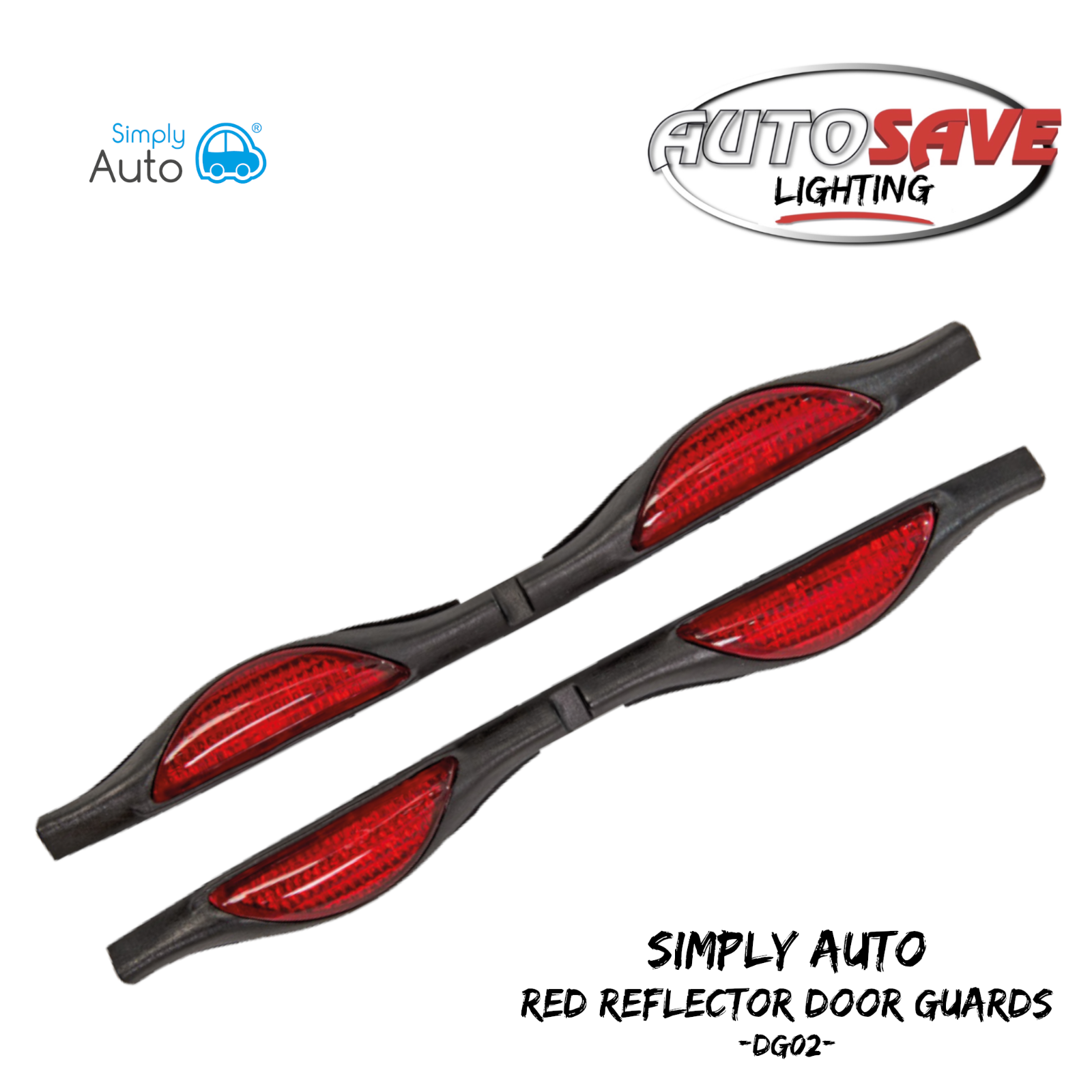 SIMPLY AUTO - Universal Door Edge Guard ~ Red Reflector (DG02) **NEW IN STOCK**