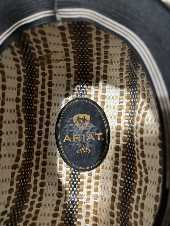 Chapéu de cowboy Ariat infantil tecido marrom palha - Imagem 4 de 4