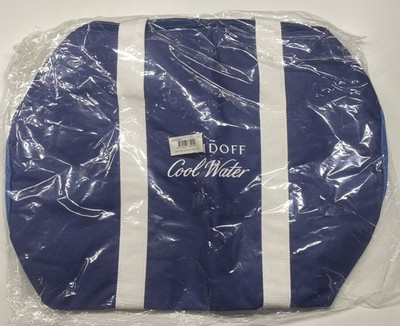 Davidoff Cool Water Gym Bag Weekend Bag Duffel Bag Detachable Strap Blue