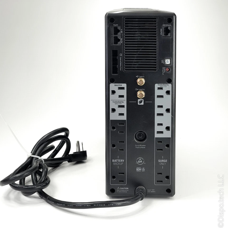 APC Back‑UPS Pro 1500VA BR1500G Tower UPS 865W 10‑Outlet with AVRn - No Battery - Image 2 of 4