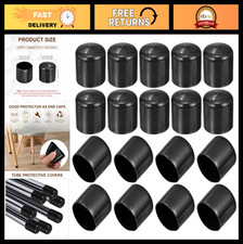 "46mm Rubber End Caps - 18 Pcs Flexible Screw Bolt Covers, PVC Tube Protectors,