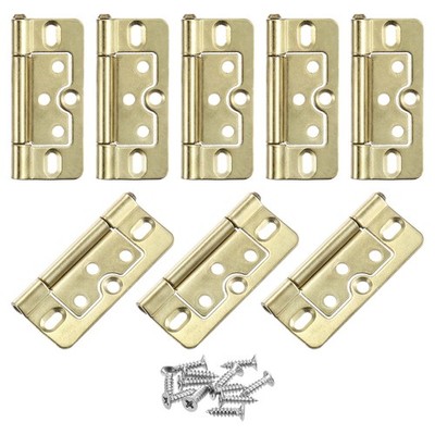 8 Stück 3x1,4'' Türscharniere ohne Einsteckschloss,Beschichtung,golden