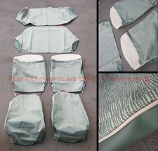 Schonbezüge Komplett Sitzbezüge Stoff Grün / Elfenbein für Fiat 500 D - Quality