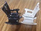 Vintage Metal Rocking Chair Salt & Pepper Shakers 2" Tall — photo 3