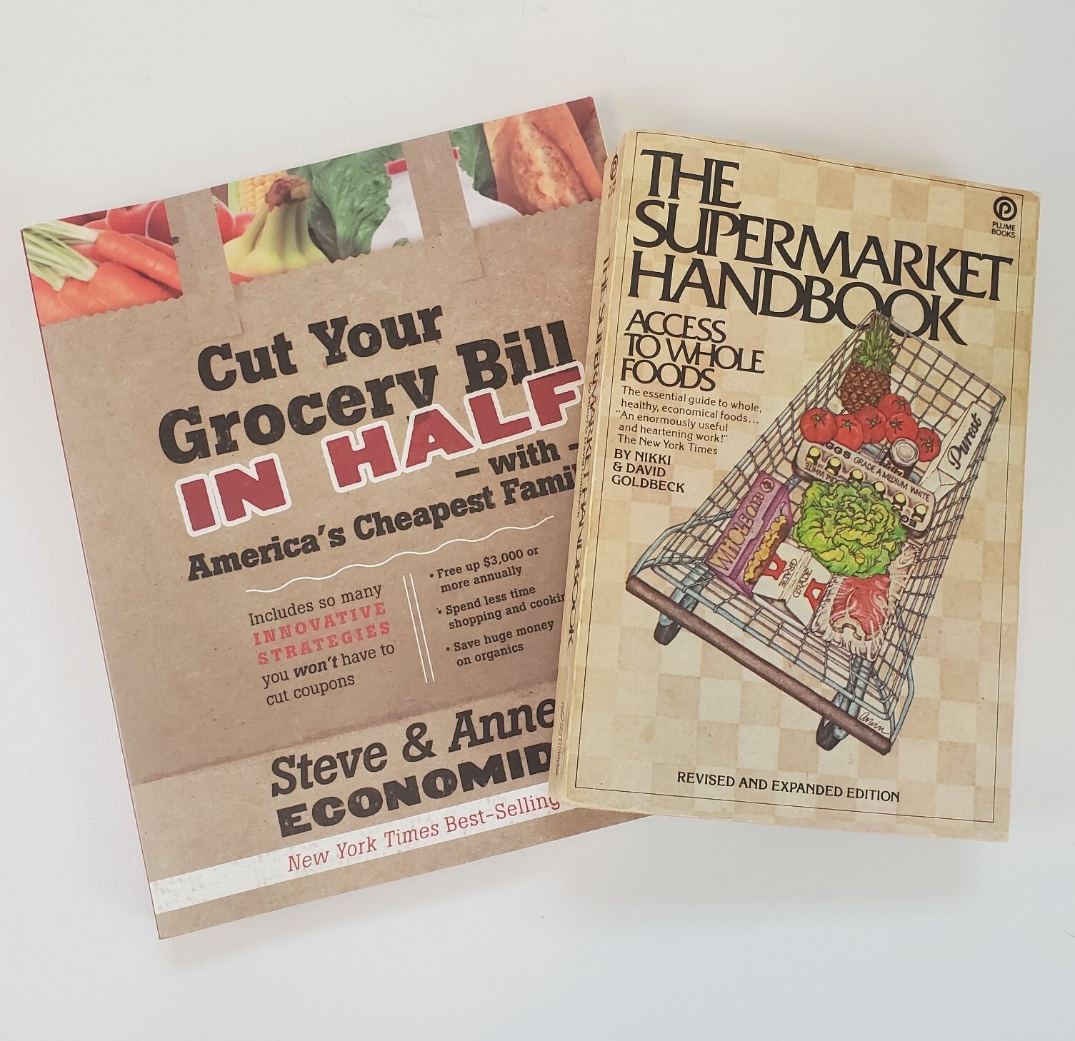 Cut Your Grocery Bill in Half 2010 & The Supermarket Handbook 1976 Saving Money