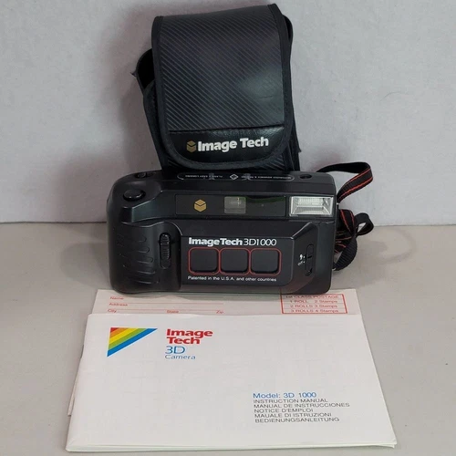 Image Tech 3D 1000 Point And Shoot 3D Film Camera With Manual And Case Tested