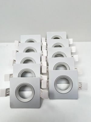 Hochwertige Einbau-Rahmen LED-Spotlights quadr. weiss LED Spotlight und Treiber