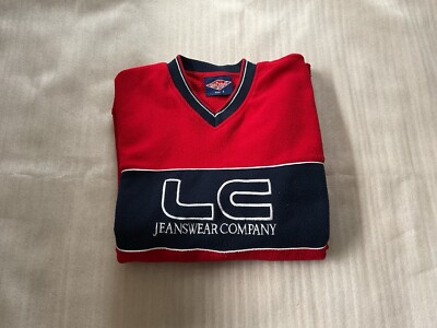 Lee Cooper Jeanswear Company Red Unisex Fleece Sweatshirt In Size S
