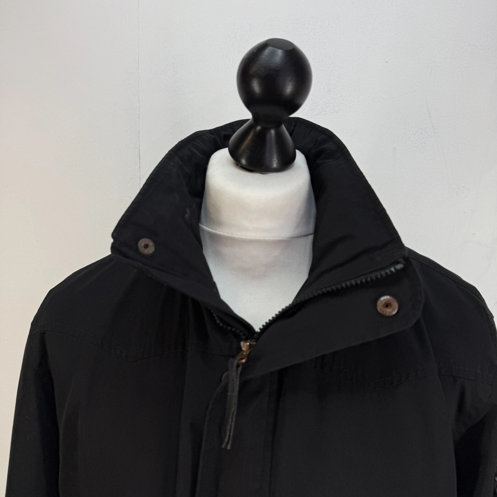 Giacca Levis Coach Nera Uomo Taglia Large Impermeabile Softshell con Cappuccio Stow