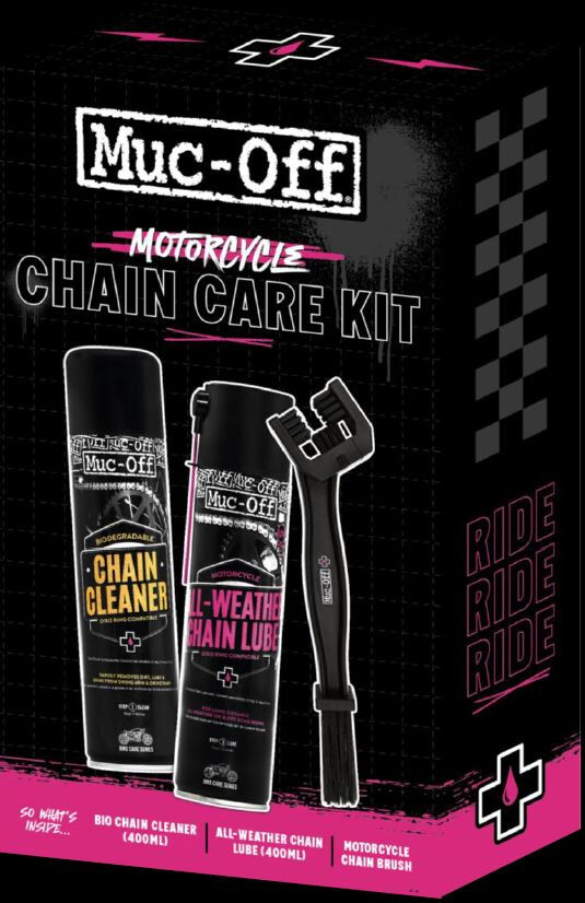 Muc-Off Motorcycle Chain Care Kit Chain Cleaner All Weather Lube