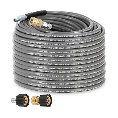 #ad YAMATIC Non Marking 1 4quot; 4200 PSI Pressure Washer Hose 100 FT for Hot Cold Wa... $141.42