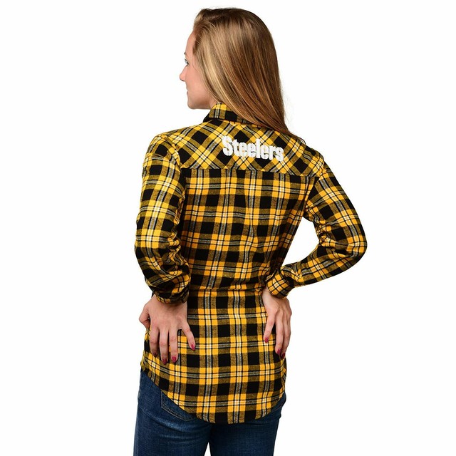 Forever Collectibles NFL Women's Pittsburgh Steelers Check Flannel Shirt | eBay