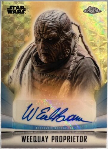 Star Wars Mandalorian Chrome, William Earl Brown Superfractor Autograph Card 1/1 - Picture 1 of 4