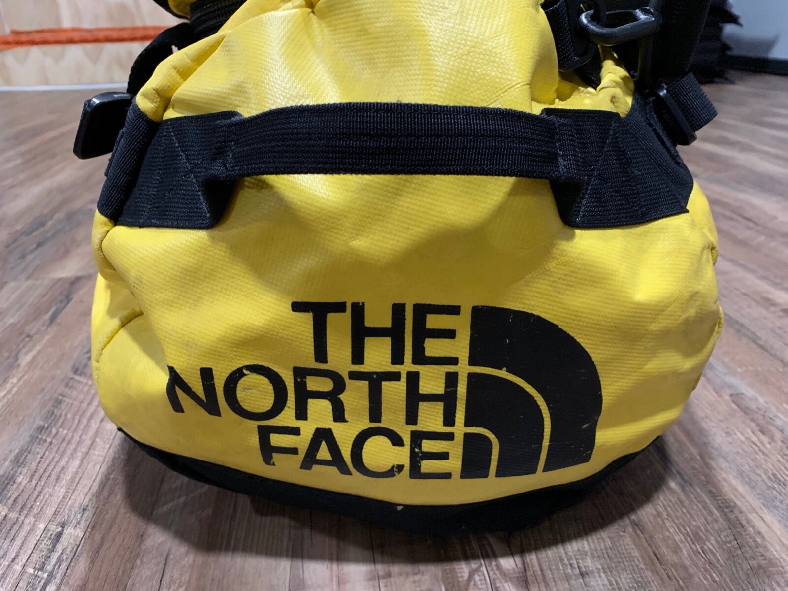 north face duffel small yellow