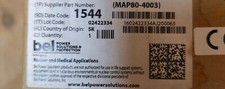 Bel Power Solutions 80W 4-Output Open Frame AC-DC Power Supply MAP80-4003