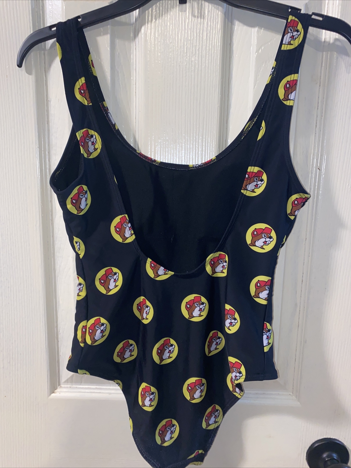 Buc-ees Beaver Logo Black Red Yellow Swimsuit Bathing… - Gem