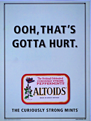 Absolut Vintage 2000 OOH That's Gotta Hurt Original Print Ad 8 x 10.5''
