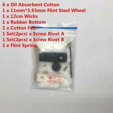 15-Piece Universal Repair Kit for Zippo Kerosene Lighters and Accessories