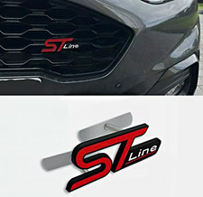 Car Metal ST Line Front Grille Badge For Ford Focus Fiesta Puma Kuga EcoSport