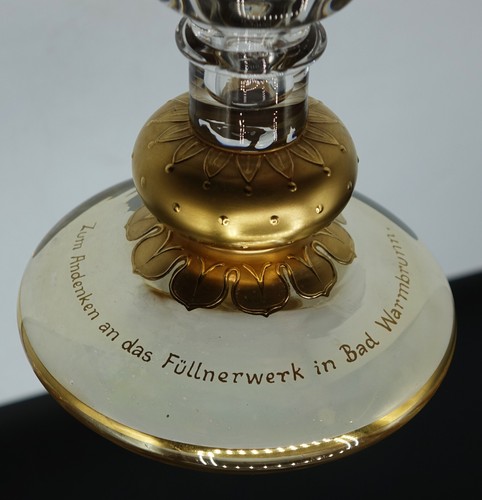 GERMAN Crystal & Enamel Heraldic Shield Chalice Cup Füllnerwerk Bad Warmbrunn - Picture 12 of 15