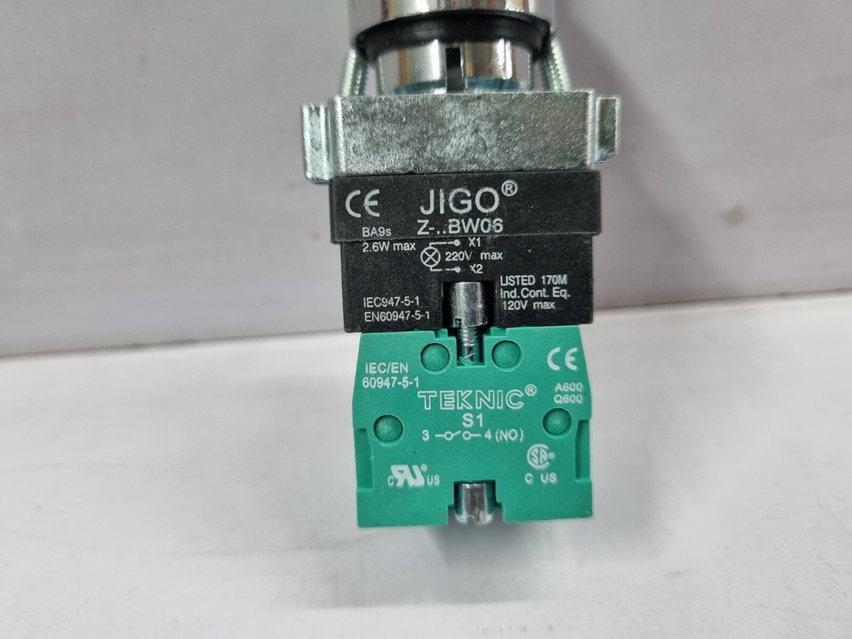 Jigo Z-..BW06 Illuminated Selector Switch with Teknic 60947 Jigo Z-..BW06 Illuminated Selector Switch with Teknic 60947