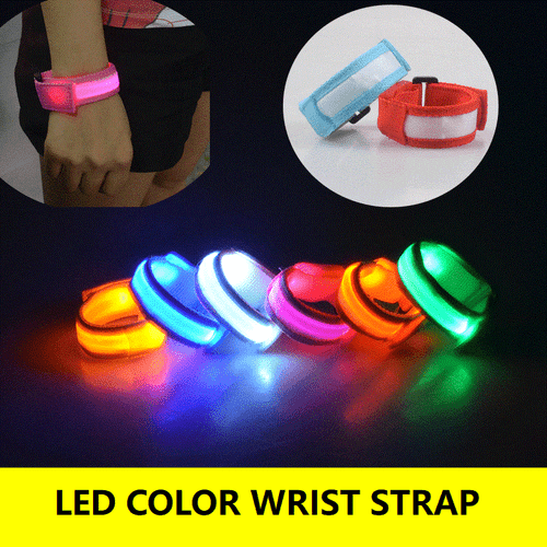 Night Running Armband LED Light Outdoor Sports Safety Belt Warning Wristband .