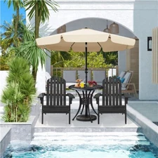 9ft Patio Umbrella 8 Ribs Outdoor Market Table Umbrella with Push Button Tilt