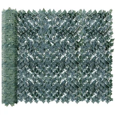 Custom Size 39"Artificial Dark Ivy Leaf Privacy Fence Panel Screen Hedge Decor