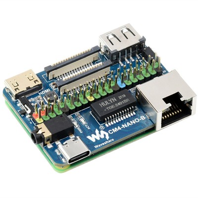 3.5mm Jack Audio Nano Base Main Board (B) for Raspberry Pi Compute Module 4 B