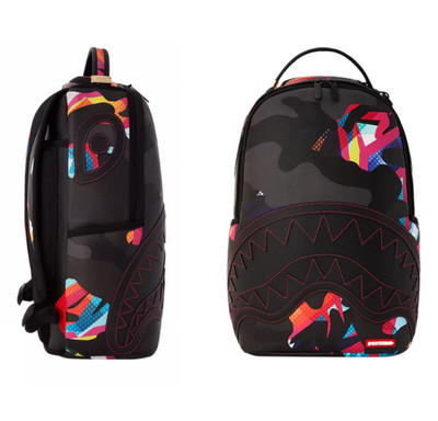 Sprayground Backpack Volatile Black Shark Mouth School Bag Laptop Books Bag NEW