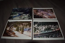 Lot 4 8"x10" photos of Western Pacific locomotives 3523 3512 trains