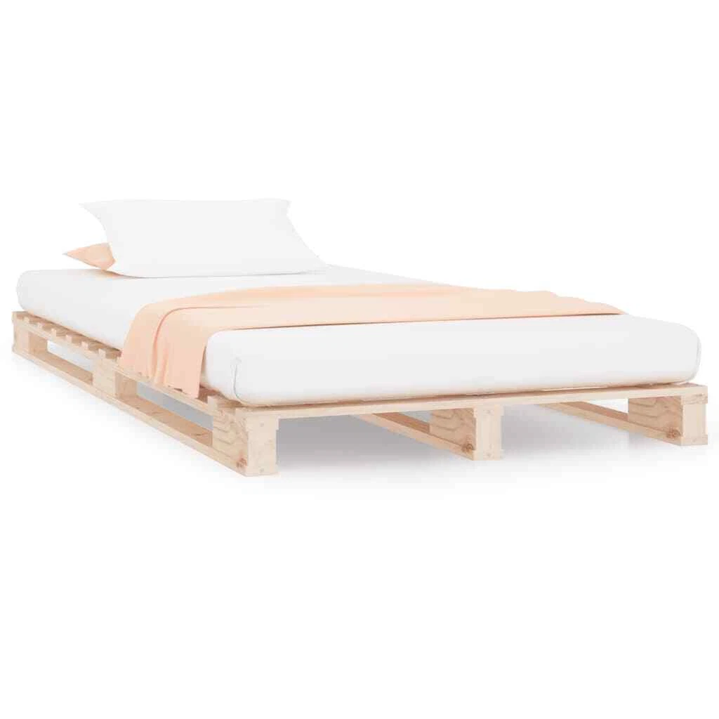Natural coastal pallet pine wood bed base deals