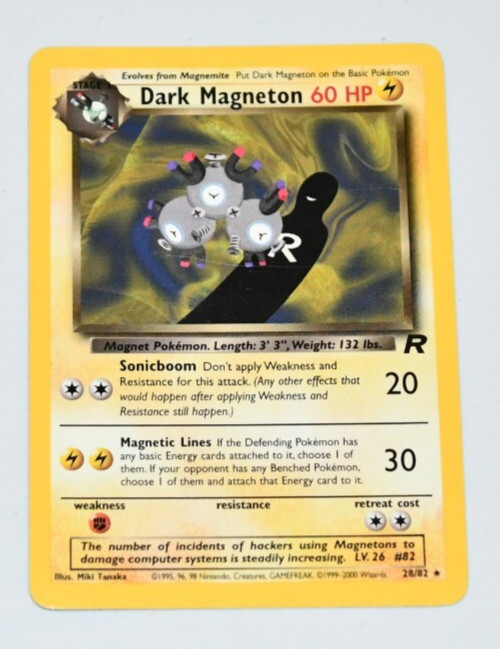 Dark Magneton 28/82 Team Rocket, Unlimited, Near-Mint