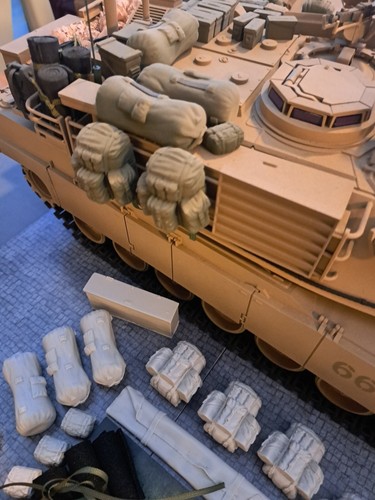 1/16 accessori serbatoio Abrams / stivaggio per stallone lungo / Tamiya / trombettiere - Foto 5 di 6