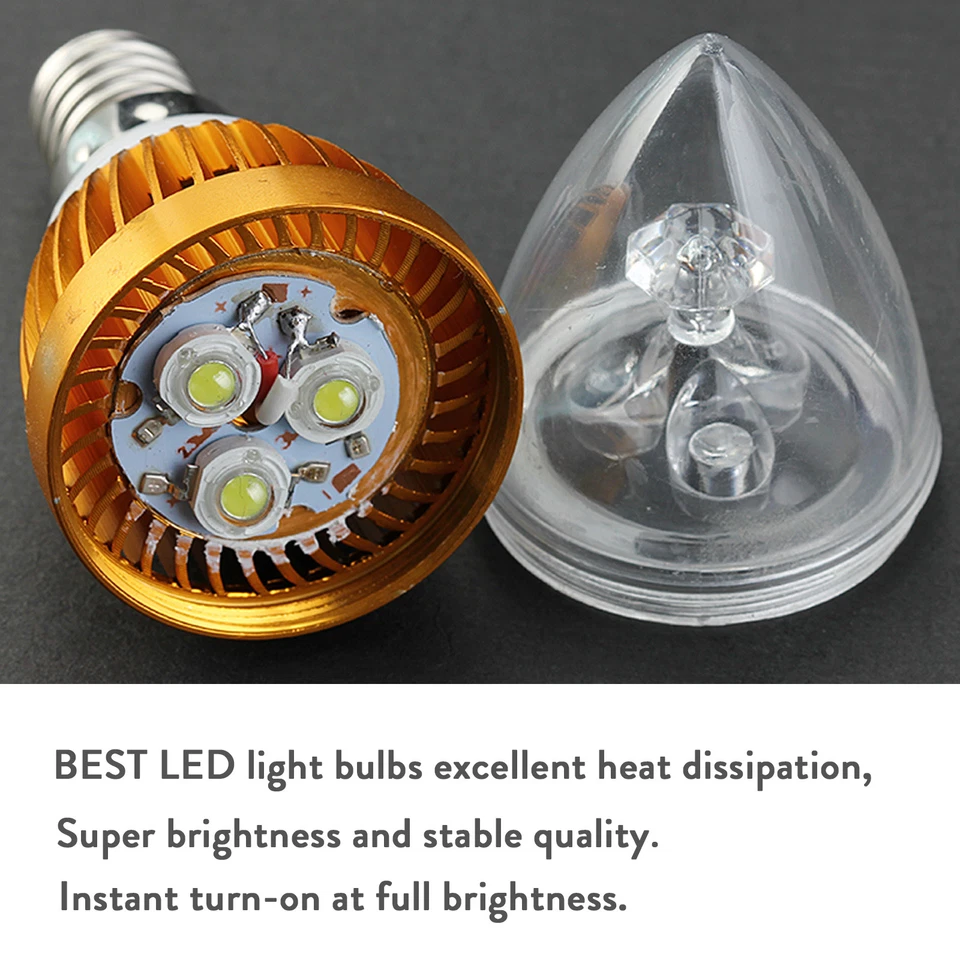 110V LED Candle Light Bulbs 6W 8W 10W E12 E26 E27 Dimmable Candelabra Chandelier - Image 2 of 4