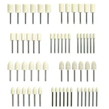 60 Pcs Wool Felt Polishing Wheels Grinding Bits for Dremel Rotary Tool