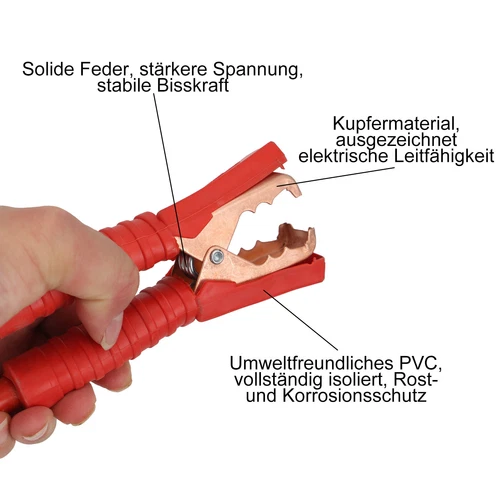 Starthilfekabel Überbrückungskabel 500 AMP PKW LKW Starterkabel Kabel 2x4m DHL - Bild 15 von 20