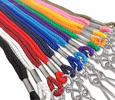 Wholesale 50 Pcs Rope Neck Lanyards ID Badge Holder With Swivel J-Hook