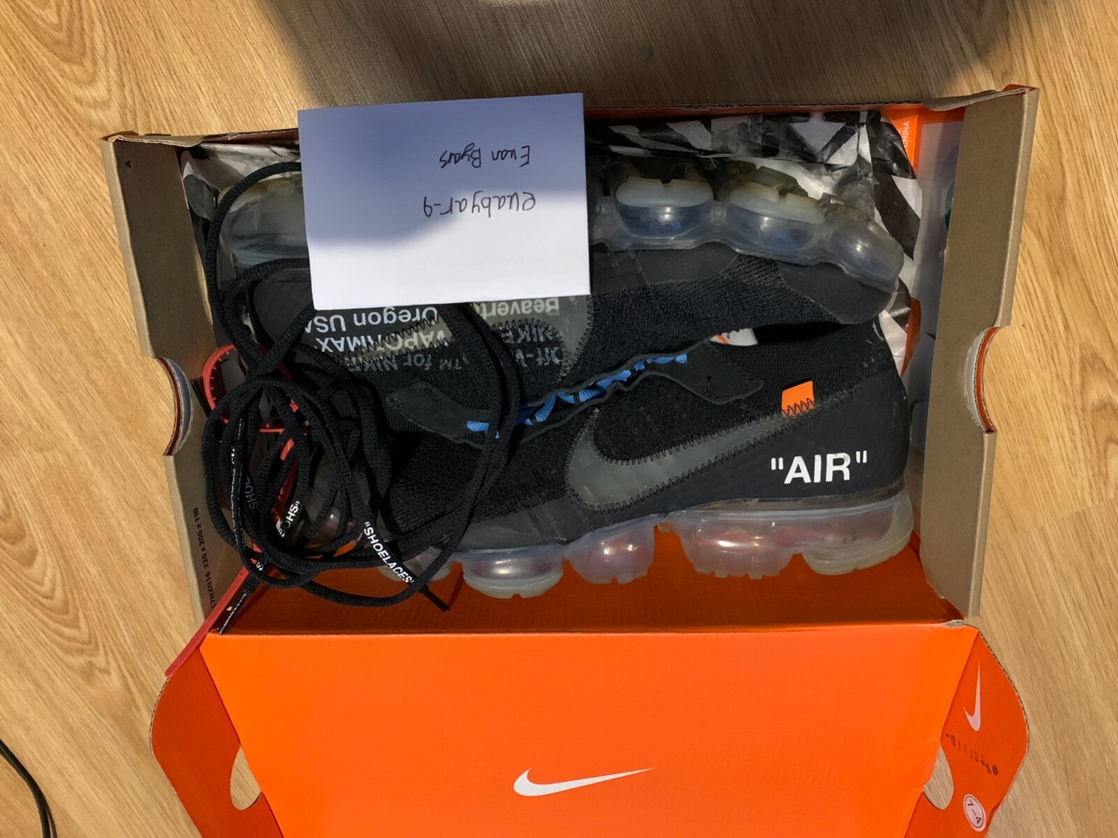 OFF WHITE X NIKE Nike X bianche Vapormax taglia UK 9