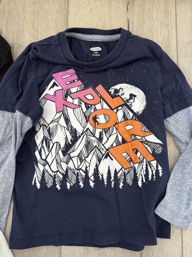 Lot Of 5 Gap Old Navy Long Sleeved Tshirt Boy Size XS /5 - Picture 4 of 6