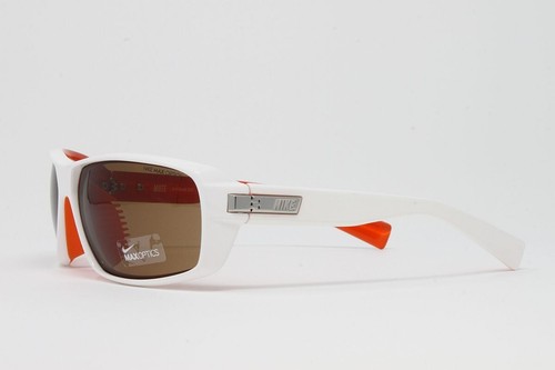 Nike Mute EV0642 102 White Mandarin 63mm Brown Lens Men's Sunglasses - Picture 3 of 4