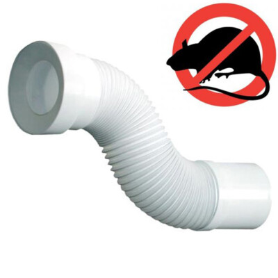 RATTENSCHUTZ FLEX WC ANSCHLUßSTUTZEN WC ANSCHLUß FLEXIBEL ABFLUß ROHR TOILETTE