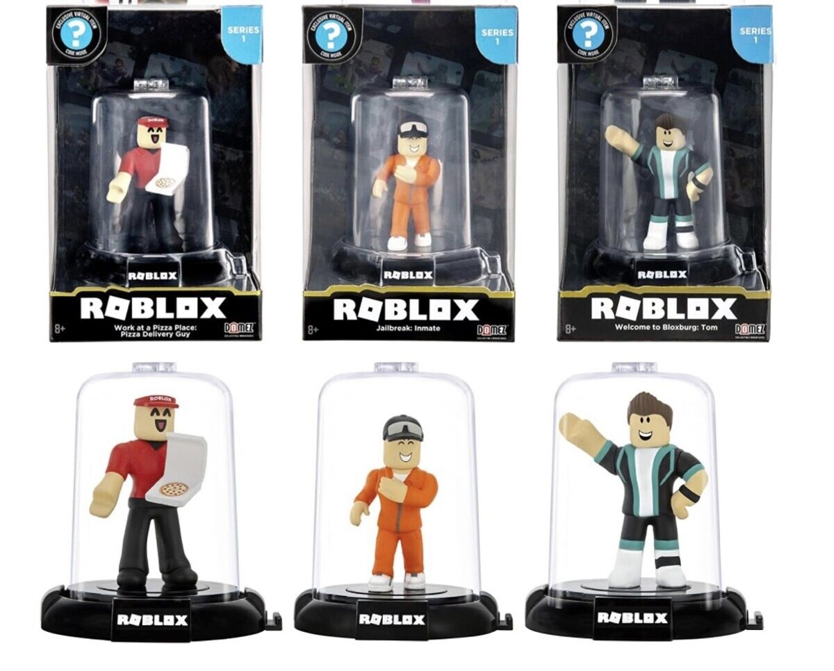  Roblox Action Collection - 15th Anniversary Domez Collectible  Work at a Pizza Place: Pizza Delivery Guy, Welcome to Bloxburg: Tom,  Jailbreak: Inmate 3-Pack [Includes 3 Exclusive Virtual Items] : Toys & Games