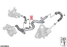 Manguera de agua sistema refrigeración bmw x3 e83 3.0d 155kw 11537802632 original