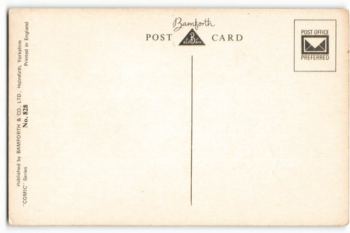 Postcard "Comic" Series No. 828 by Bamforth & Co., VTG ME6. - Afbeelding 2 van 2