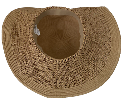 J By J Crew Womens Straw Hat Beach Pool Sun Wide Brim Floppy  display picture 1
