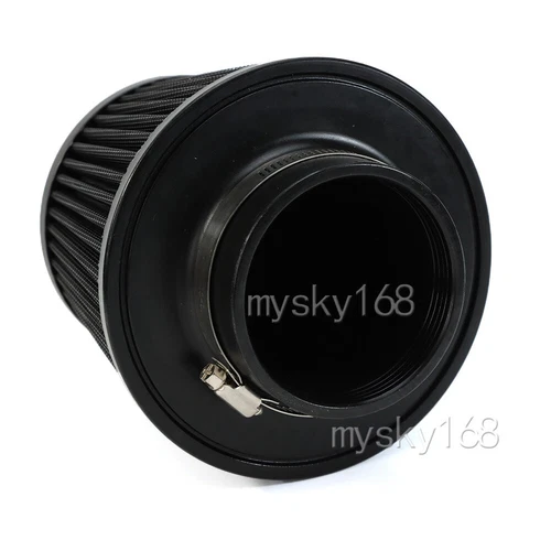 K&N 3' inch Air Filter Open Pod KN Filter Piping High flow Intake 76MM-Black - Picture 7 of 9