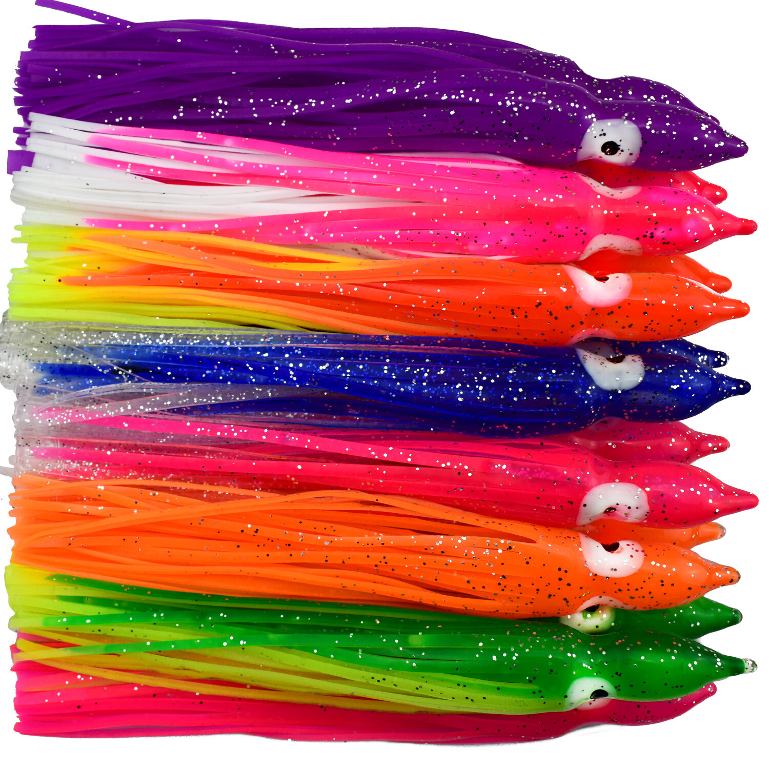 50pcs Squid Skirt Soft Fishing Lure Octopus Skirt Trolling Bait Hoochies Lure