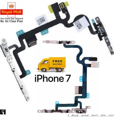 iPhone 7 Power Flex Kabel Lautstärketasten Stummschalter Mikrofon & Blitz mit Halterungen